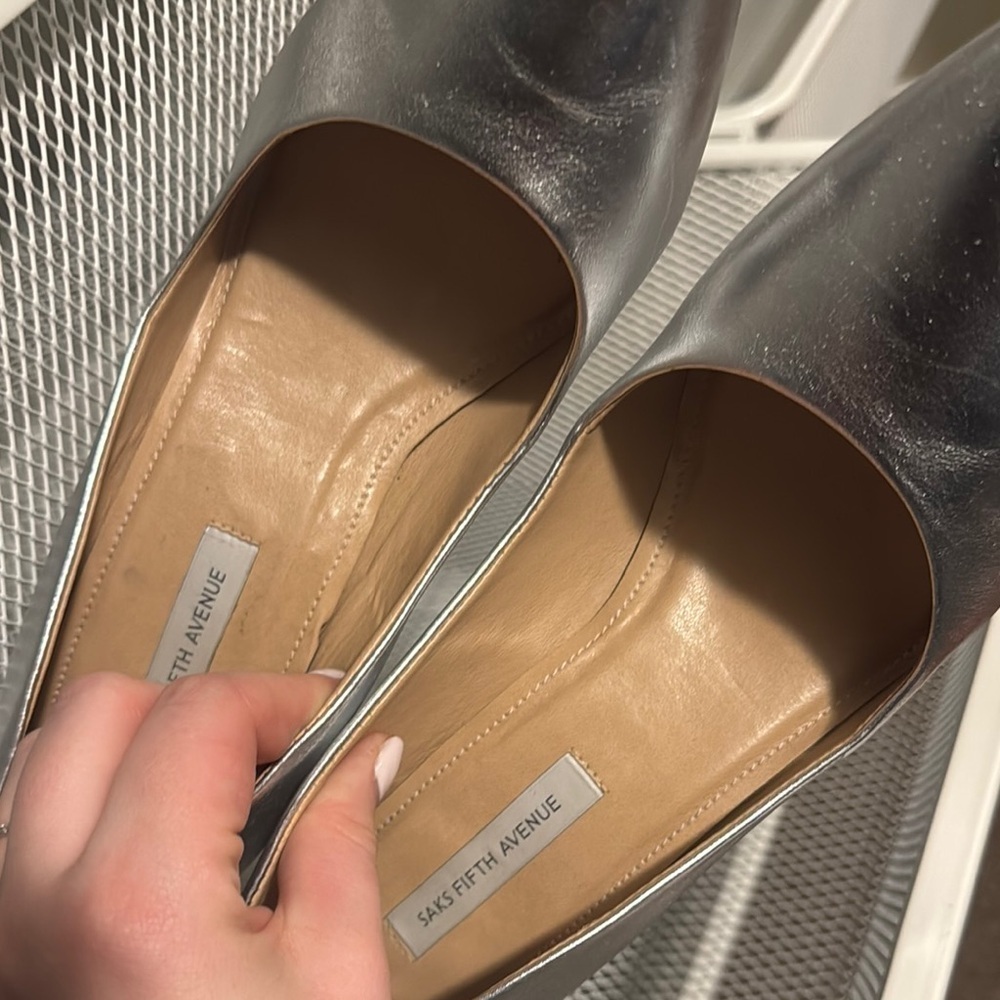 Saks Fifth Avenue Silver Women's Shoes - Picture 4 of 5